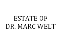 Estate of Dr. Marc Welt